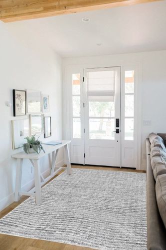 nuLOOM Sherill Abstract Transitional Area Rug, 5' x 8', Grey in White Scandinavian Entryway