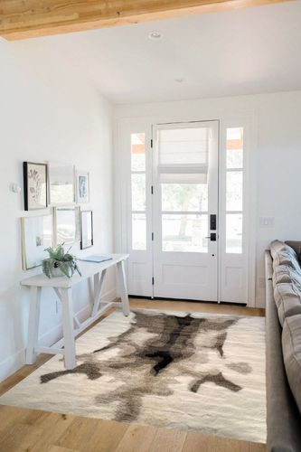 Makymo 15 Rugs Set - 5x7 Faux Sheepskin Area Rug - Soft & Fluffy High Density Acrylic Plush Throw for Bedroom, Living Room & Bedside - Foldable & Stylish in White Scandinavian Entryway