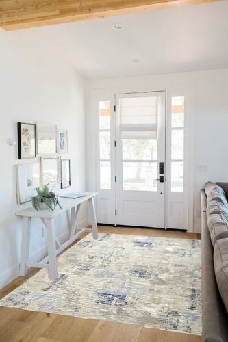 Home Dynamix Melrose Lorenzo Area Rug, 5x7, Gray/Blue in White Scandinavian Entryway