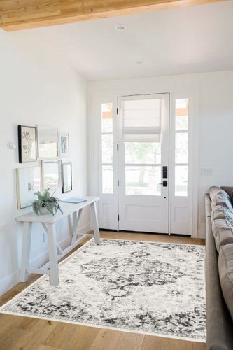 Artistic Weavers Odelia Vintage Bohemian Area Rug,5'3" x 7'3",Black in White Scandinavian Entryway