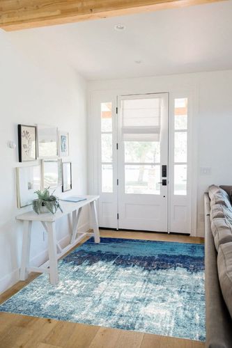 nuLOOM Alayna Abstract Waterfall Area Rug, 5' x 7' 5", Blue in White Scandinavian Entryway