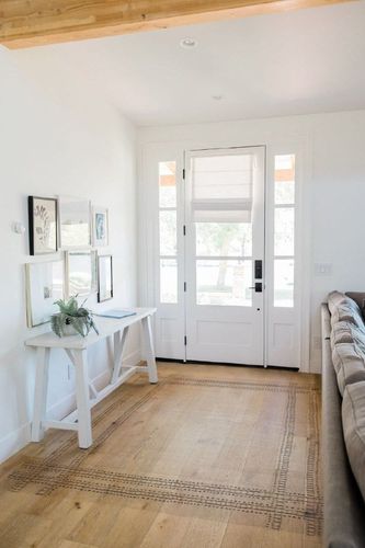 Hauteloom Deren Living Room, Bedroom Bohemian Shag Area Rug - Soft Shaggy Farmhouse - High Plush Pile - White, Cream, Light Beige, Ivory, Gray - 5'3" x 7' in White Scandinavian Entryway