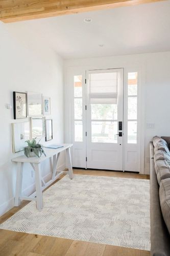 Nourison Grafix Geometric Grey 5'3" x 7'3" area-rug, easy-clean, Non Shedding, Bed Room, Living Room, Dining Room, Kitchen (5x7) in White Scandinavian Entryway
