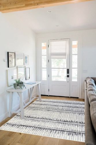 Rugshop Contemporary Bohemian Soft Area Rug 5' x 7' Gray in White Scandinavian Entryway