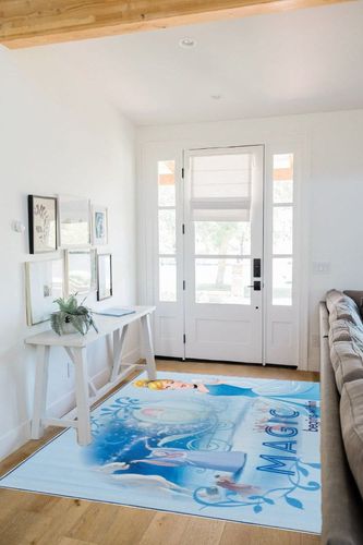 Gertmenian Kids Playroom & Game Room Carpet | Disney Princess Cinderella Childrens Rug | Kids Novelty Home Decor, Perfect Area Rug for Girls Playroom, Bedroom | 54x78 Large, Sky Blue, 47262 in White Scandinavian Entryway