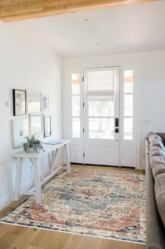 nuLOOM Sawyer Vintage Transitional Area Rug - 5x7 Area Rug Vintage Multi/Ivory Rugs for Living Room Bedroom Dining Room Kitchen in White Scandinavian Entryway