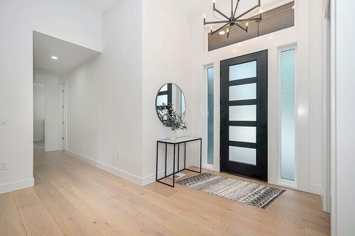 Chester Boho Moroccan Area Rug in Modern White Entryway