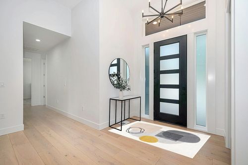 Abani Rugs Cream and Gray 4 ft. X 6 ft. Mid-Century Rug with Circles and Lines. Neutral Tones of Cream, Gray and a pop of Yellow. Minimalistic Design Turkish Stain Resistant Area Rug. in Modern White Entryway