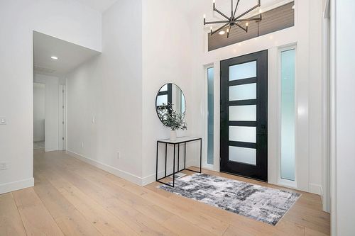 Miukiki Washable Rug 4x6, Ultra Soft Area Rug, Non Slip Abstract Rug Foldable, Stain Resistant Rugs for Living Room Bedroom (Blue/Grey, 4'x6') in Modern White Entryway