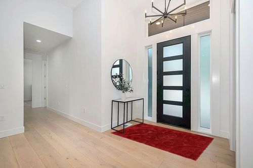 Rugs.com Botanical Shag Collection Rug – 4' x 6' Red Shag Rug Perfect for Living Rooms, Large Dining Rooms, Open Floorplans in Modern White Entryway
