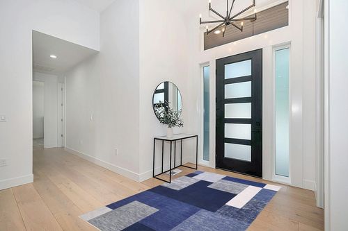 RUGSREAL Contemporary Area Rug in Modern White Entryway
