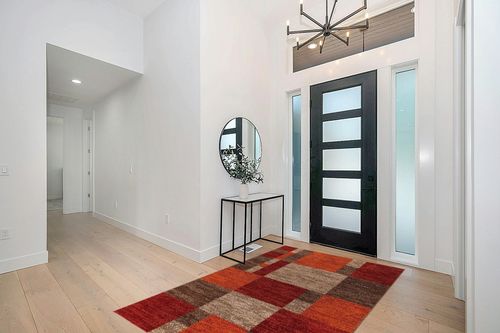 Unique Loom Autumn Collection Modern Contemporary Casual Abstract Area Rug, 5' 3" x 8', Multi/Dark Brown in Modern White Entryway
