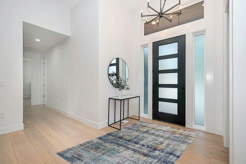 Ziebarth Abstract Blue Area Rug Williston Forge Rug Size: Rectangle 5' x 7'8" in Modern White Entryway