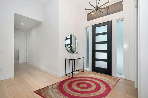 CASAVANI Collection Rectangular Area Rug - 5x8 Feet Pink Braided Jute Rug Geometric Kilim Rug Indoor Outdoor Use Carpet Flatweave Rugs for Bedroom Dining Room Living Room in Modern White Entryway