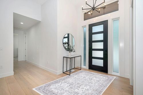 SAFAVIEH Opal Collection Area Rug - 5'3" x 7'6", Grey & Beige, Shabby Chic Oriental Design, Ideal for High Traffic Areas in Living Room, Bedroom, Dining Room (OAL462F-5) in Modern White Entryway