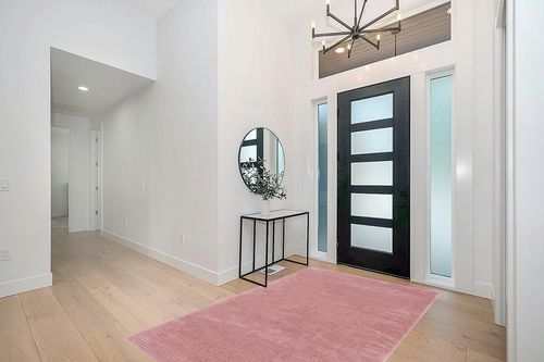 Safavieh Vision Collection Area Rug - 5'3" x 7'7", Pink, Modern Solid Design, Non-Shedding & Easy Care, Ideal for High Traffic Areas in Living Room, Bedroom (VSN102U) in Modern White Entryway