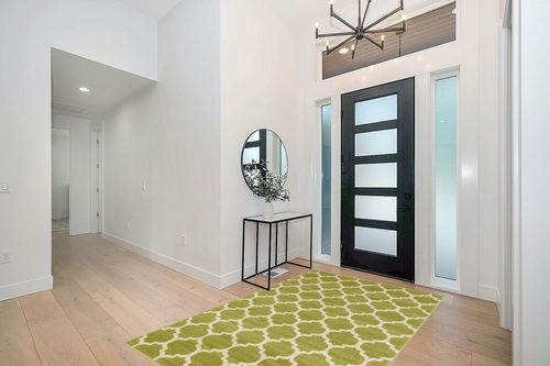 Unique Loom Trellis Collection Area Rug - Philadelphia (5' 1" x 8' Rectangle, Light Green/ Beige) in Modern White Entryway