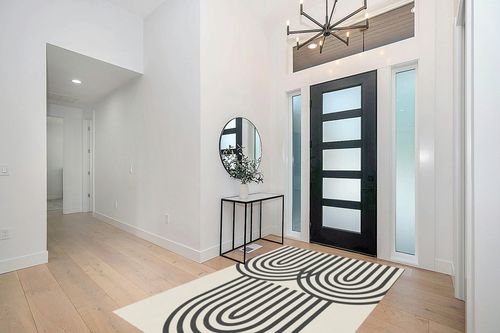 Black and White Washable Wool Area Rug 5x8 Minimalist Modern Abstract Rug for Livingroom Bedroom Diningroom Chic Boho Home Office Kitchen Floor Carpet in Modern White Entryway