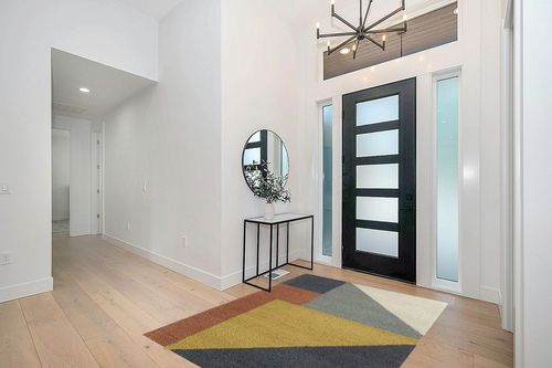 Amancia Mustard Modern Geometric Shag Area Rug Wade Logan Rug Size: Rectangle 5'3 ... in Modern White Entryway