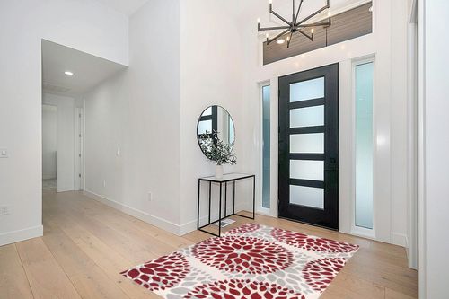 Rugshop Modern Floral Circles Design for Living Room,Bedroom,Home Office,Kitchen Non Shedding Area Rug 5' x 7' Red in Modern White Entryway