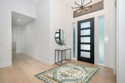 CHOSHOME Area Rug - 5x7 Low-Pile Machine Washable Rug Vintage Rug with Non-Slip Backing, Non-Shedding Indoor Floor Rugs for Living Room Bedroom Kitchen Laundry Home Office Carpet,Green in Modern White Entryway