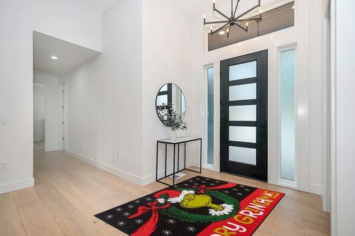 Gertmenian Kids Playroom & Game Room Carpet, The Grinch Childrens Rug, Kids Novelty Home Decor, Ideal Area Rug for Child Bedroom 54x78, Merry Grinchmas Wreath, 28601 in Modern White Entryway