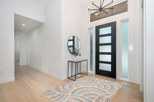 Nourison Astra Machine Washable Mid-Century Modern Ivory/Multi 5'3" x 7' Area Rug, Easy -Cleaning, Non Shedding, Bed Room, Living Room, Dining Room, Kitchen (5x7) in Modern White Entryway