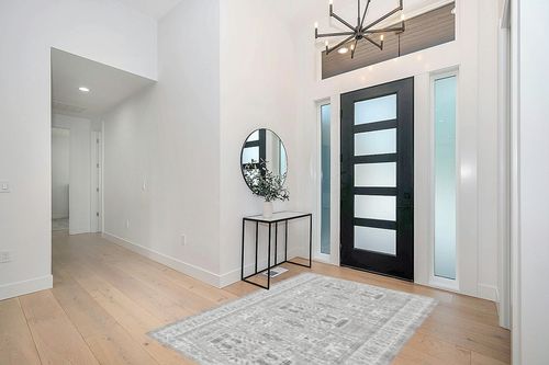 Valenrug Washable Rug 5x7 - Ultra-Thin Antique Collection Area Rug, Stain Resistant Rugs for Living Room Bedroom, Distressed Vintage Rug(Grey, 5'x7') in Modern White Entryway