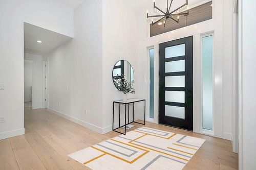 Well Woven Fiora Gold Modern Geometric Stripes & Boxes Pattern Area Rug 5x7 (5'3" x 7'3") in Modern White Entryway