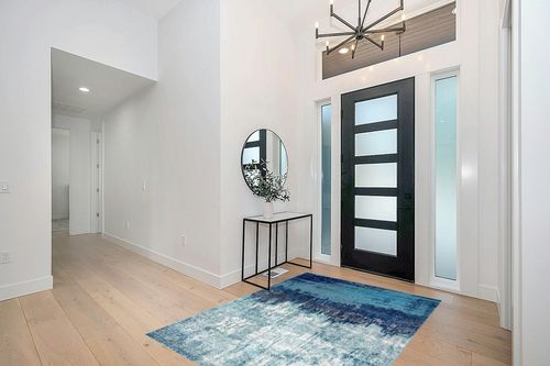 nuLOOM Alayna Abstract Waterfall Area Rug, 5' x 7' 5", Blue in Modern White Entryway