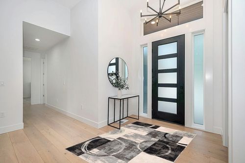 Well Woven Boxes & Circles Geometric Shai Grey & Green Area Rug 5x7 (5'3" x 7'3") in Modern White Entryway