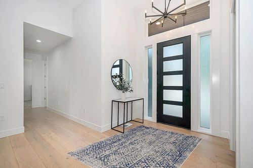 Bloom Rugs Troya Gray/Blue 5x7 Rug - Modern Abstract Area Rug for Living Room, Bedroom, Dining Room, and Kitchen - Exact Size: 5' x 7'5" in Modern White Entryway