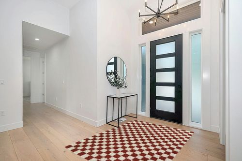 Balta Rugs Oslo Checkered Shag Rug, Red, 5' 3" x 7' in Modern White Entryway
