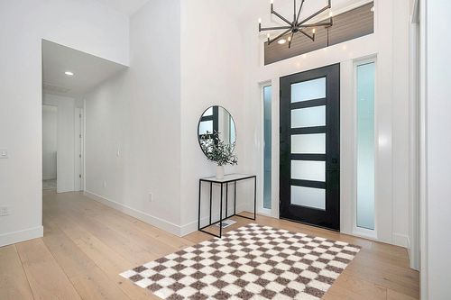 Hauteloom Atira Checkered Shag Area Rug - Checkboard Design - High Pile Fluffy Shaggy Touch - Square Tiles - Kids Room, Nursery, Living Room Shaggy Carpet - Brown, Cream, White - 5'3" x 7'3" in Modern White Entryway