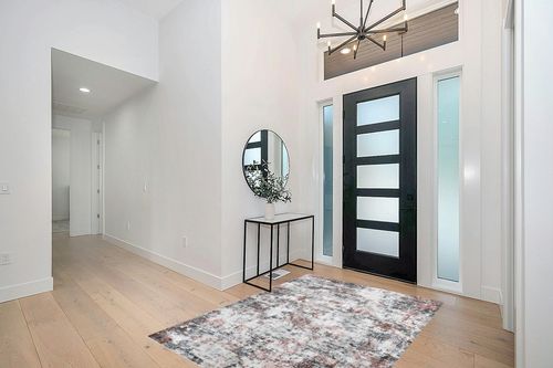 Miukiki 5x7 Area Rugs, Modern Abstract Rug with Anti Slip Backing, Stain Resistant Washable Rugs for Living Room, Non-Shedding Machine Washable Area Rug (Red/Grey, 5'x7') in Modern White Entryway