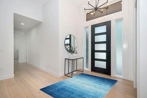 Wonnitar Modern Ombre Washable 5x7 Area Rugs,Large Blue Rug for Bedroom,Non-Shedding Living Room Throw Rug,Non-Slip Abstract Dining Room Floor Carpet for Bedside Kids Room Office in Modern White Entryway