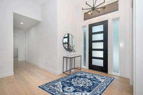 Zacoo Boho Area Rug 5x7 Washable Rug Vintage Soft Navy Blue Medallion Distressed Print Carpet Oriental Non Slip Non-Shedding Low-Pile Throw Thin Bedroom Rugs for Living Room Dining Room in Modern White Entryway