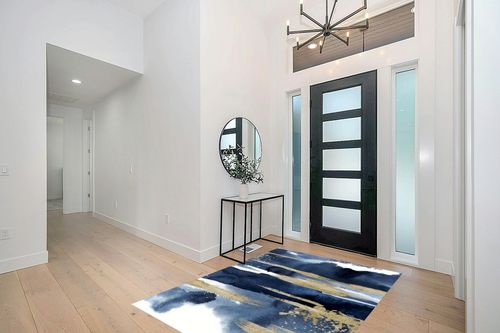 Navy Blue Gold Modern Distressed Aesthetic Area Rug for Living Room Bedroom Dining Room Home Office Bathroom Ultra Washable 5x7 Carpet Kitchen Soft Runner Rug in Modern White Entryway