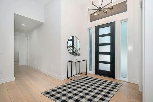 Garland Rug Country Living Buffalo Plaid Area Rug, 5-Feet by 7-Feet, Black/Ivory in Modern White Entryway