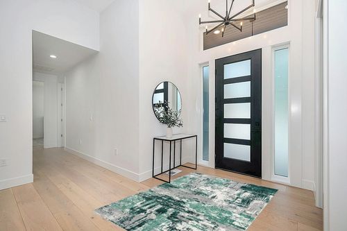 LUXE WEAVERS Abstract Distressed Green 5x7 Area Rug for Living Room in Modern White Entryway