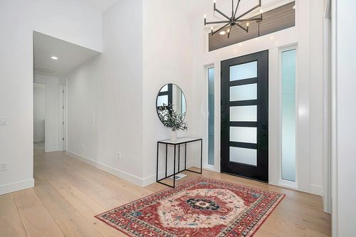 ComiComi Washable Rug 5x7 - Stain Resistant Vintage 5x7 Area Rug, Super Soft Washable Rug for Living Room Bedroom, Oriental Tribal Rugs(Red/Cream, 5'x7') in Modern White Entryway
