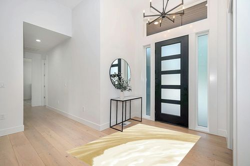 Eroyat Modern Indoor Slim Area Rug,5x7 Feet Large Living Room Bedroom Rug,Light Luxury Entryway Kitchen Rug,Non-Slip Non-Shedding Low Pile Easy Clean Home Decor,Brown-White in Modern White Entryway