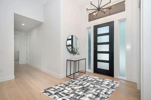 Gertmenian Indoor Modern Plush and Non-Shedding Shaggy Carpet for Foyer Living Room Kitchen Entryway Bedroom Area Rug, 5x7 Standard, Abstract Gray Cream Geometric in Modern White Entryway