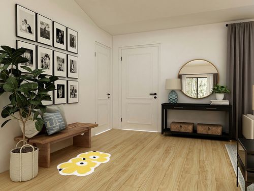 HAPLOVE Flower Shage Bathroom Rug Mat Non-Slip Microfiber Shower Bath Rug Absorbent Bath Mat for Bathroom Machine Washable(Yellow, 40x60cm in Transitional Minimalistic Entryway