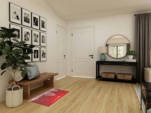Christmas Rugs Fluffy Bath Rugs, Christmas Trees Snowflakes Red Bathroom Rug Kitchen Rug Soft Fuzzy Mat Carpet ShaggyShower Rug Water Absorbent in Transitional Minimalistic Entryway