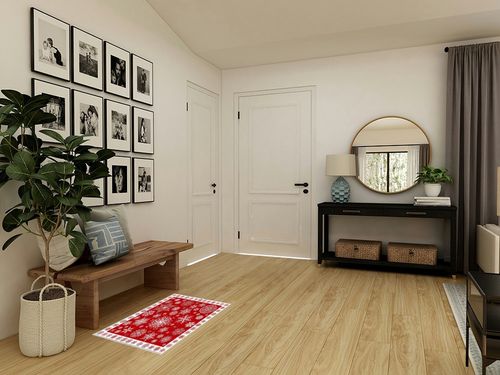 Rectangular Area Rug for Living Room, Bedroom, Christmas Non-Slip Residential Carpet, Kitchen Rugs, Xmas Red Snowflake Winter Christmas Red Floor Mat with Rubber Backing 2' x 3' in Transitional Minimalistic Entryway