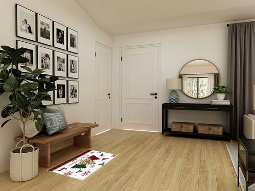 Rectangle Area Rug Merry Christmas Elk Christmas Tree and Snowflakes White Carpet 2x3 Feet Rugs Non-Slip Absorbent Runner Rug Floor Mat for Living Room Bedroom Office Dining Room Home Decoration in Transitional Minimalistic Entryway