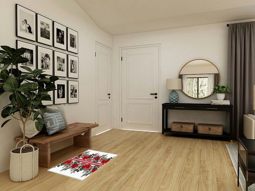 Christmas Area Rug for Living Room, Rectangular Indoor Carpet - 2' x 3', Xmas Poinsettia Pinecone Green Leaf Berry Red Striped Non-Skid Bathroom Mat Kitchen Runner Rugs for Bedroom in Transitional Minimalistic Entryway