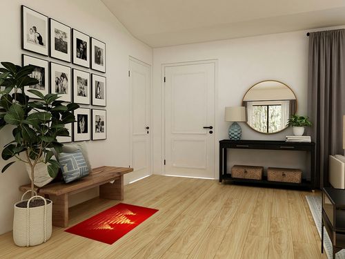 Area Rug, Red and Gold Christmas Tree Area Rug, Living Room Rugs, Area Rugs for Bedroom Decor&Living Room Decor, Carpet 2x3ft Bedroom Rug, Rugs for Living Room in Transitional Minimalistic Entryway
