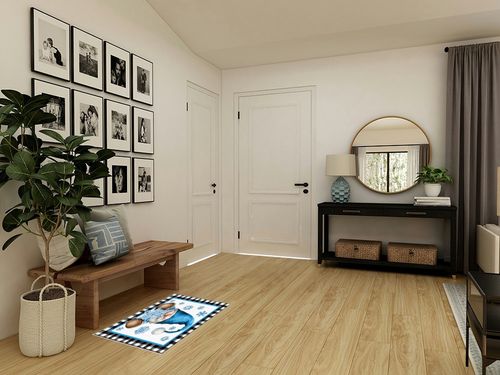 2' x 3' Area Rug, Christmas Non-Skid Rubber Backing Large Rectangle Rugs - Living Room Bedroom Home Office Blue Snowflake Gnomes Xmas Winter Black White Plaid Indoor Floor Mat Carpets in Transitional Minimalistic Entryway